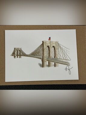 A Little Shop In NYC Brooklyn Bridge Mini Print (Not Inciardi) Vending Machine